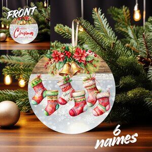 Custom Keepsake Christmas Ornament Handmade add up to 6 names